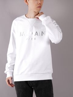 BH1 C&S SWEAT FOIL-LOGO / シルバー ホイールロゴ スウェット (クルーネック) / ホワイト/ 定番商品 / メンズ