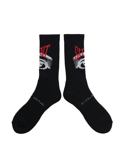 ラスト1点 / SM-A21-0000-101/SOCKS_EYES/BLACK / ソックス アイ  (ブラック)