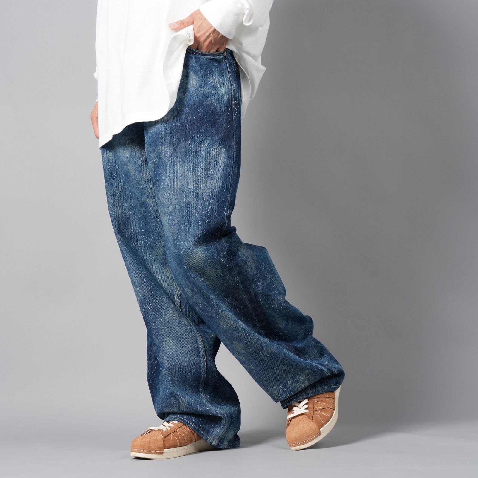 【ラスト1点】GALAXY DENIM BIG HEART PANTS / ギャラクシーデニム ビッグハートパンツ  (インディゴ)