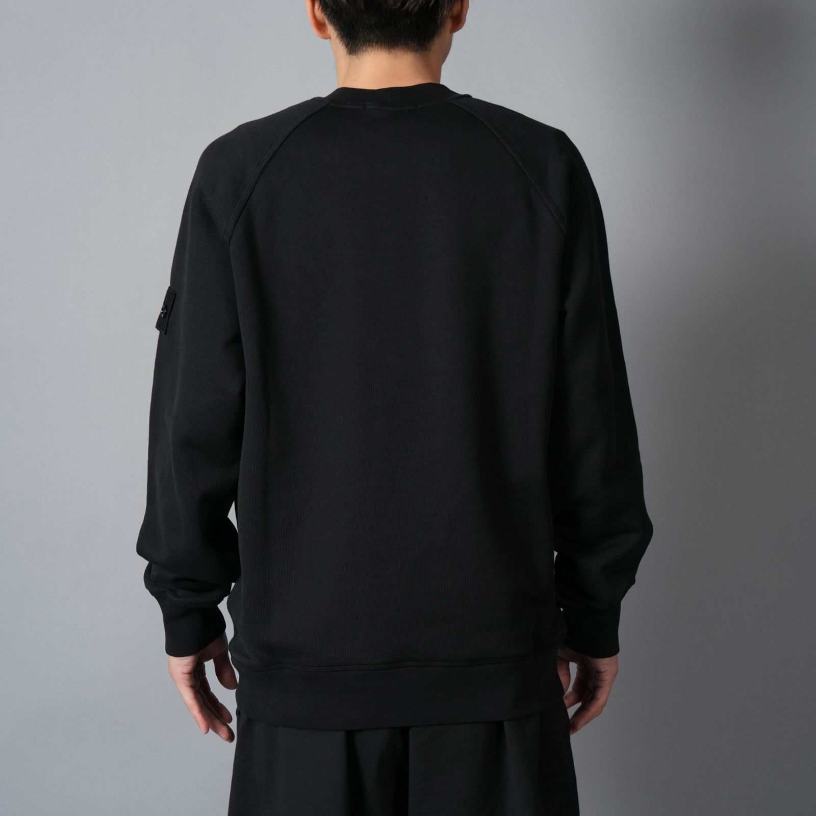 【残りわずか】6100028 / HEAVY ORGANIC COTTON FLEECE_S.I. GHOST / クルーネックスウェット・トレーナー (ブラック)