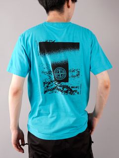 プリント Tシャツ / ターコイズ [2NS84]