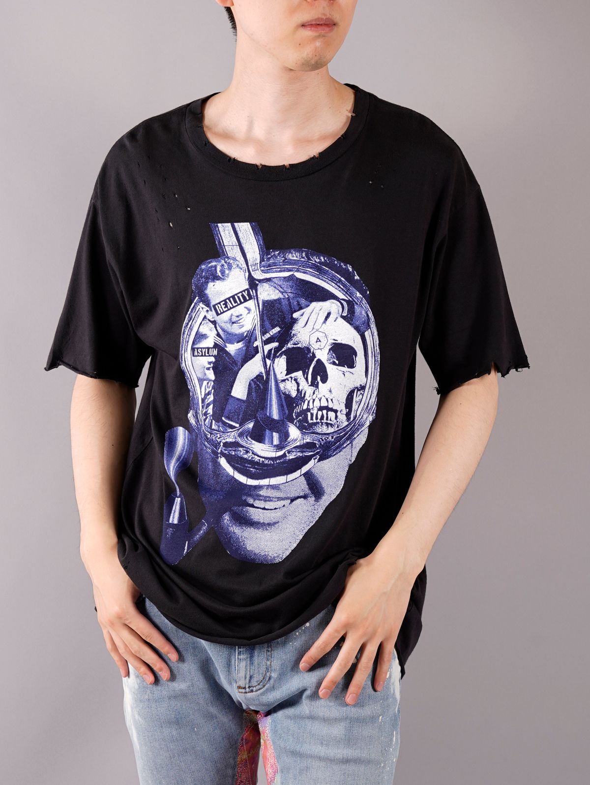 USA製品 ALCHEMIST MIAMI アルケミスト ブラックデニムフリンジ