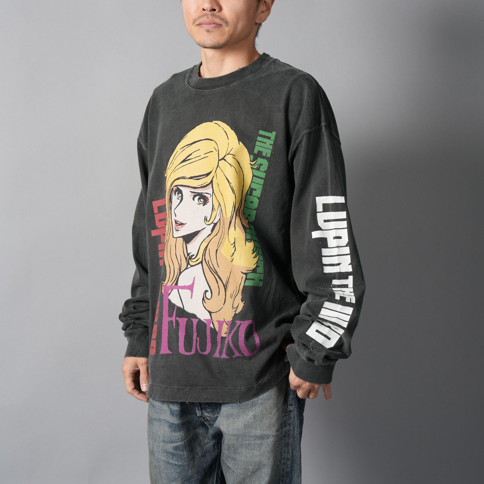 【ラスト1点】[LUPIN THE IIIRD]  L/S T-Shirt   (FUJIKO)  / ロンT・カットソー (ブラック)