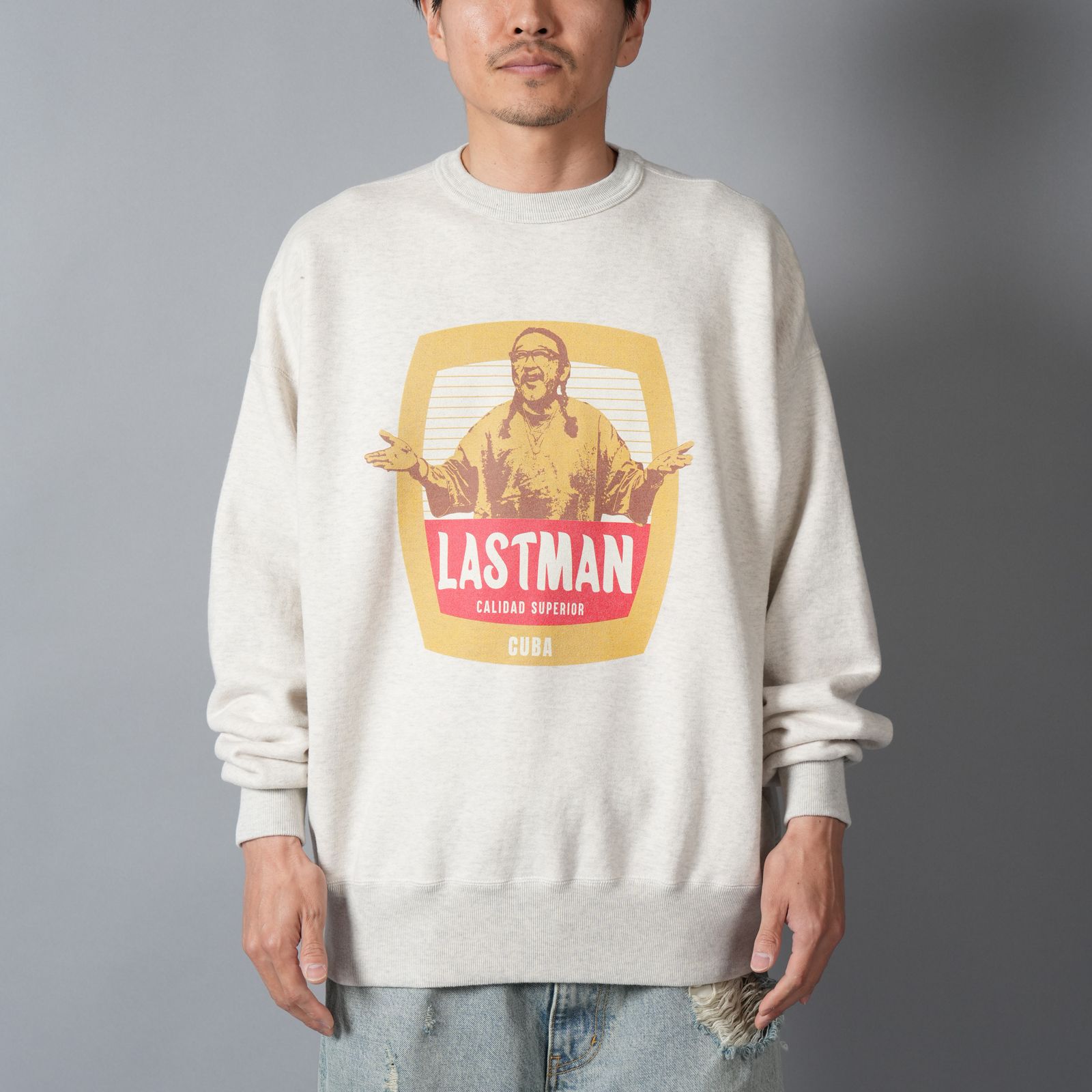 PRINTED CREW NECK(CIGAR) / スウェット・トレーナー (エクリュ)