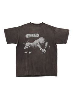 SM-A21-0000-003/T-SHIRT_SHEEP LION / Tシャツ  (ブラック)