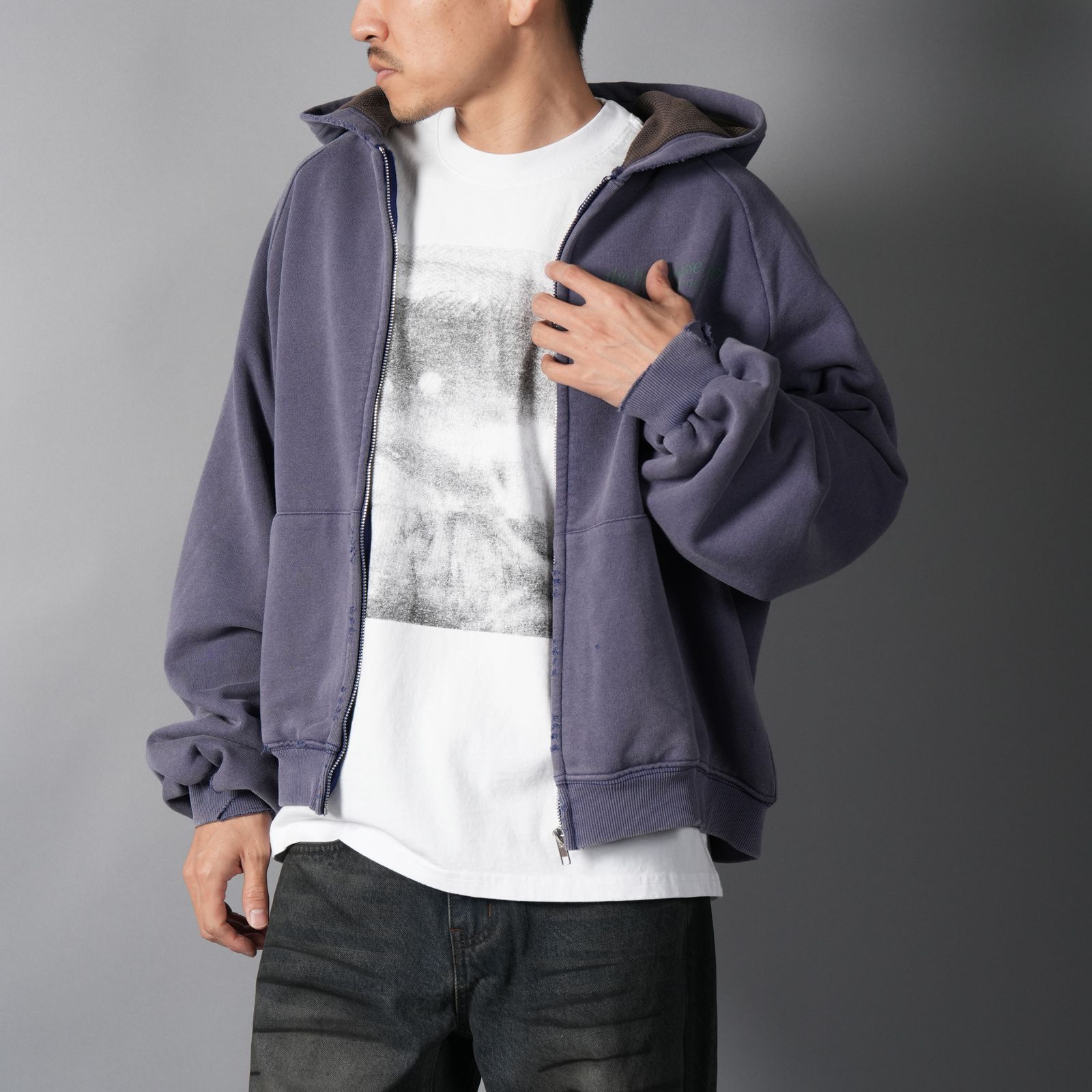 SIREN, thermal lined zip up / ジップアップパーカー (ネイビーブルー)