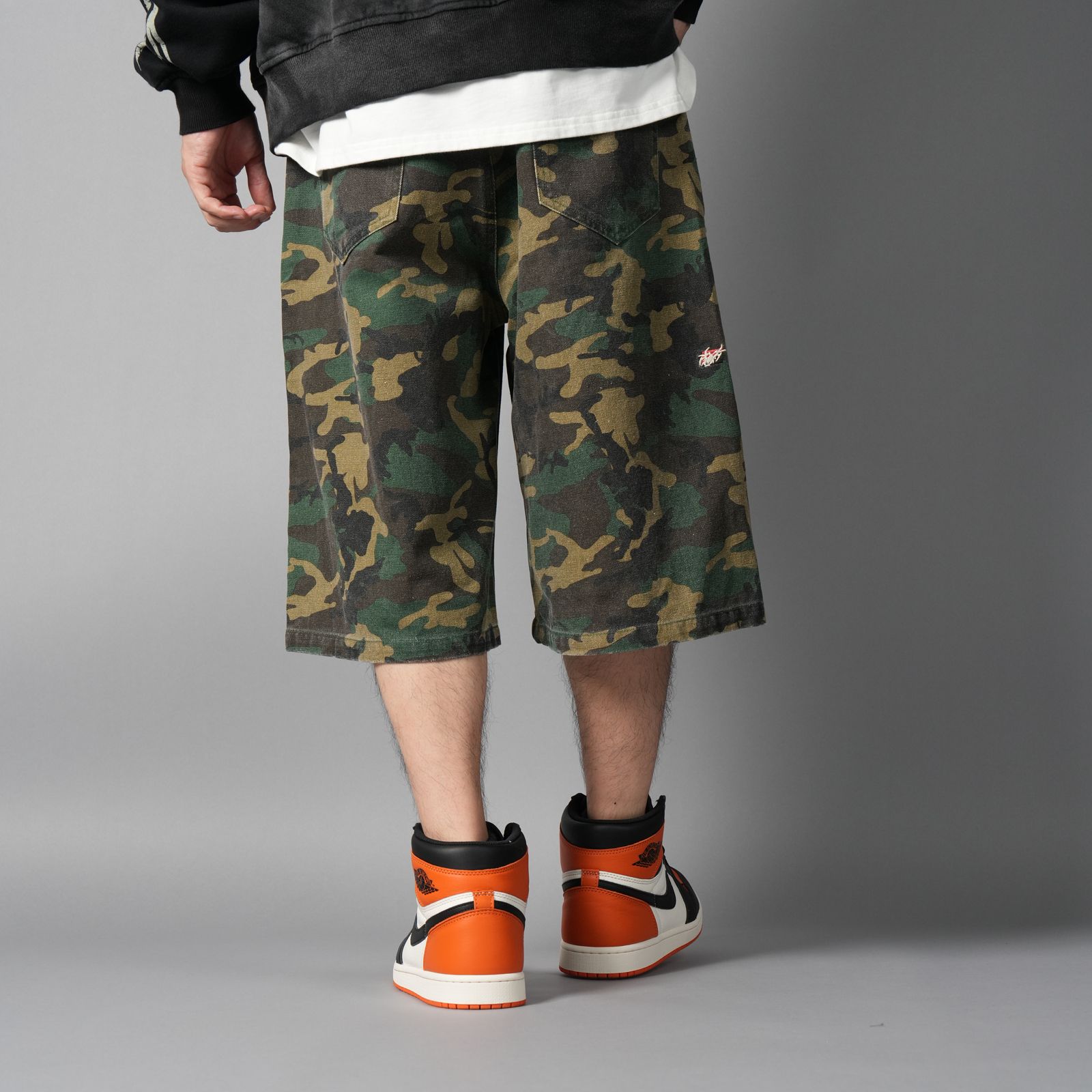 【ラスト1点】 3D Tribal Denim Five-pocket Shorts / スリーディトライバル デニム ファイブポケット ショーツ (ウッドランドカモ)