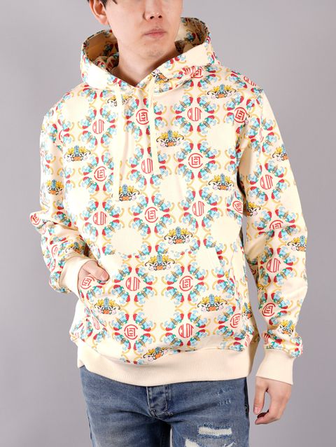 ラスト1点 / CHINESE PRINT HOODIE / チャイニーズ プリントフーディー (クリーム)