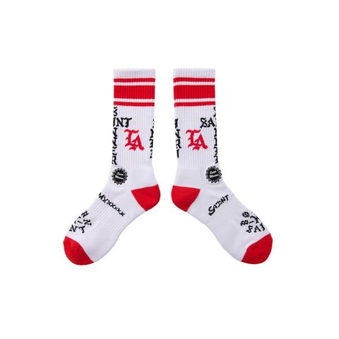 【残りわずか】【限定】SM-YS1-0000-C42 / BR_SOCKS / ST SINNER / WH+RD / ソックス (ホワイト/レッド)