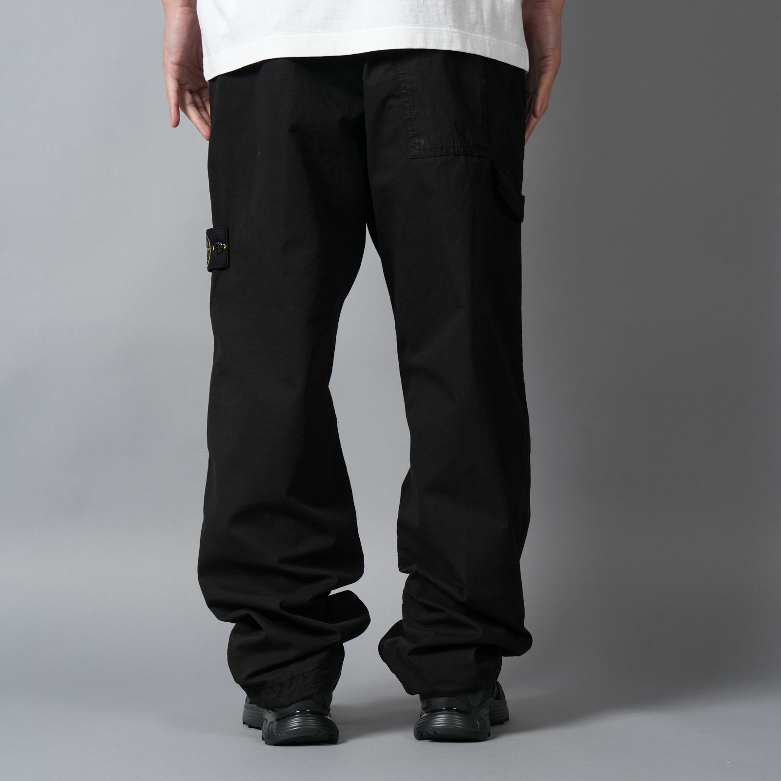 3100007 MERCERISED ORGANIC COTTON RIPSTOP / カーゴパンツ (ブラック)