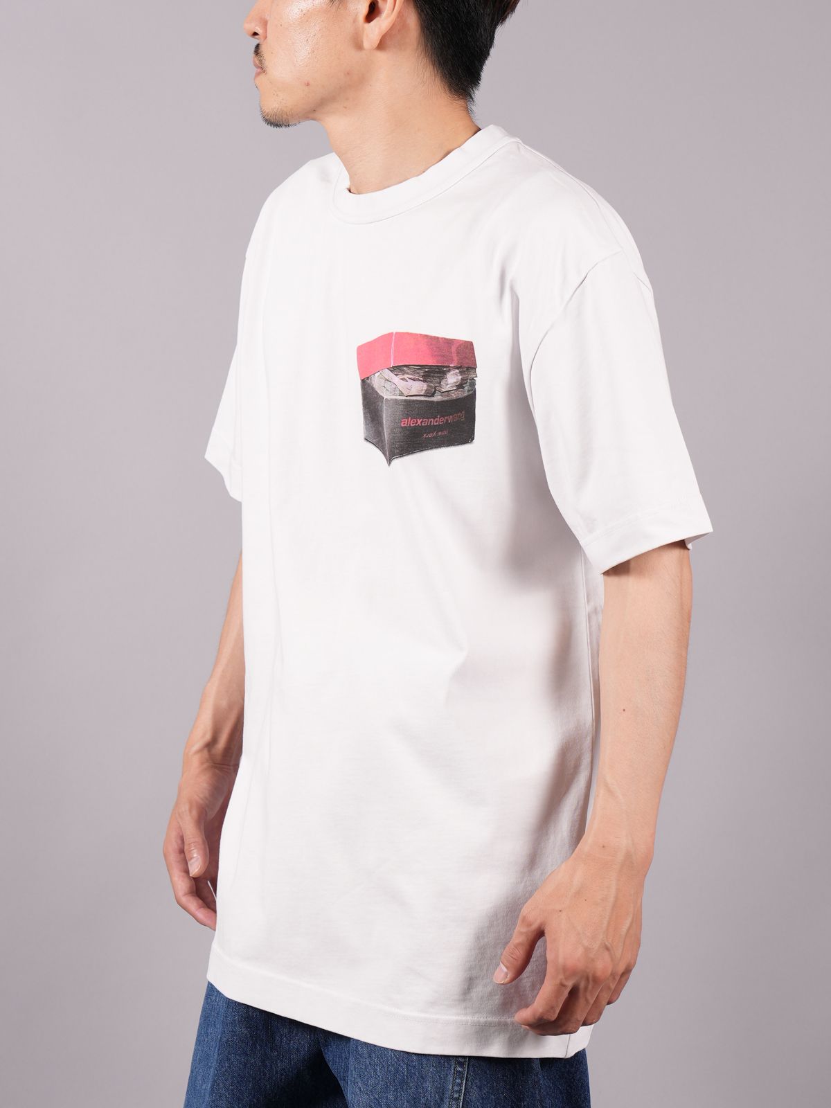 【ラスト1点】 SHORT SLEEVE TEE WITH SHOEBOX / Tシャツ 【ユニセックス】(ガンスモーク)