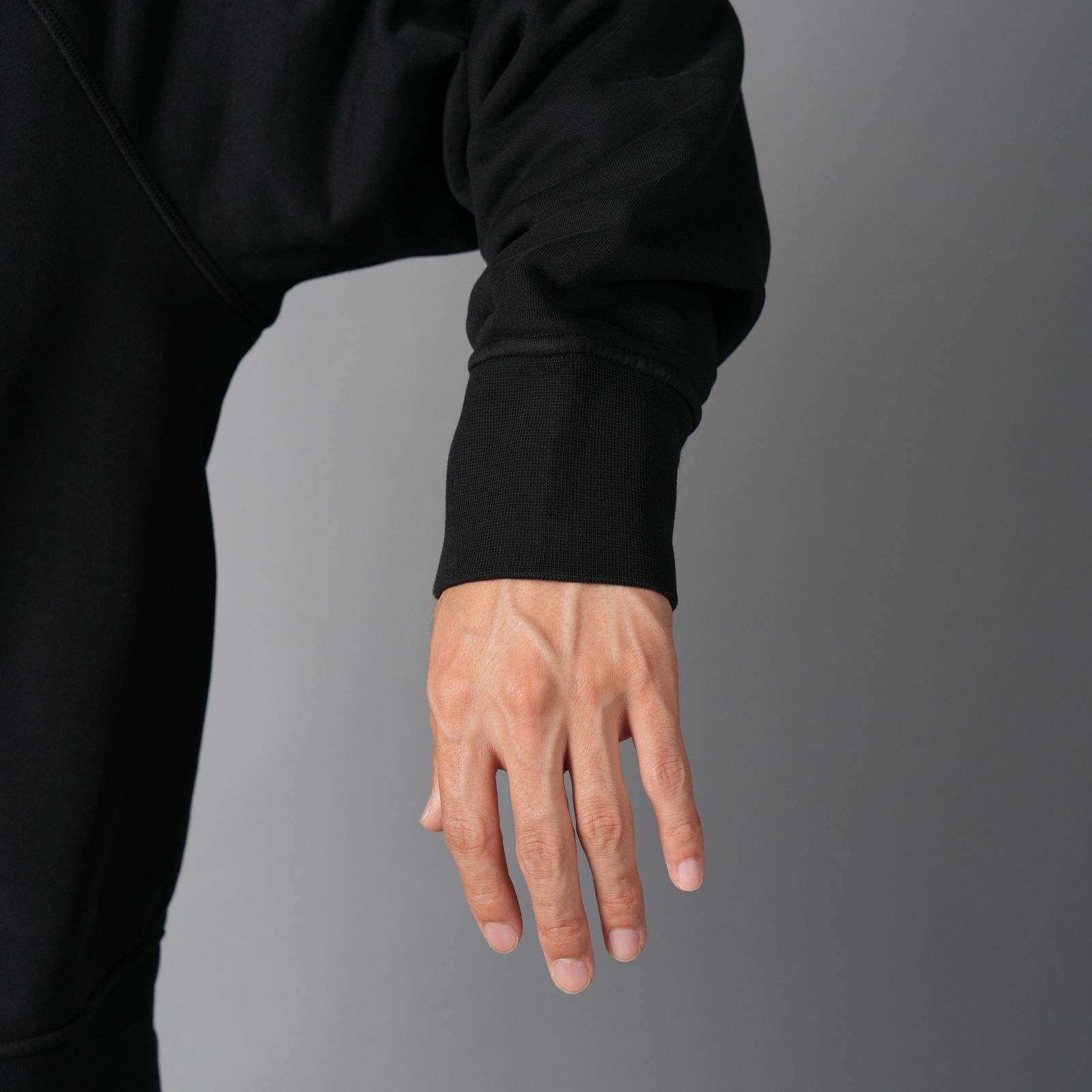 6100008 / ORGANIC COTTON FLEECE  / クルーネックスウェット  [オーバーフィット] (ブラック)