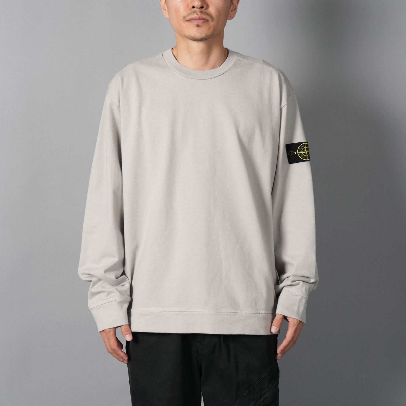 【定番アイテム】 6100075 /  HEAVY COTTON JERSEY GARMENT DYED / ヘヴィー コットン ジャージー / ガーメントダイ / クルーネックスウェット  (パールグレー)