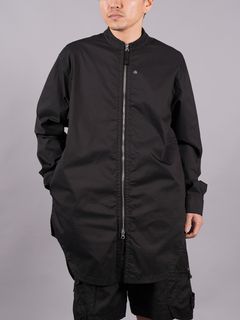 10418 DEJELLABA STRETCH CO/NY GABARDINE / オーバーシャツ (ブラック)