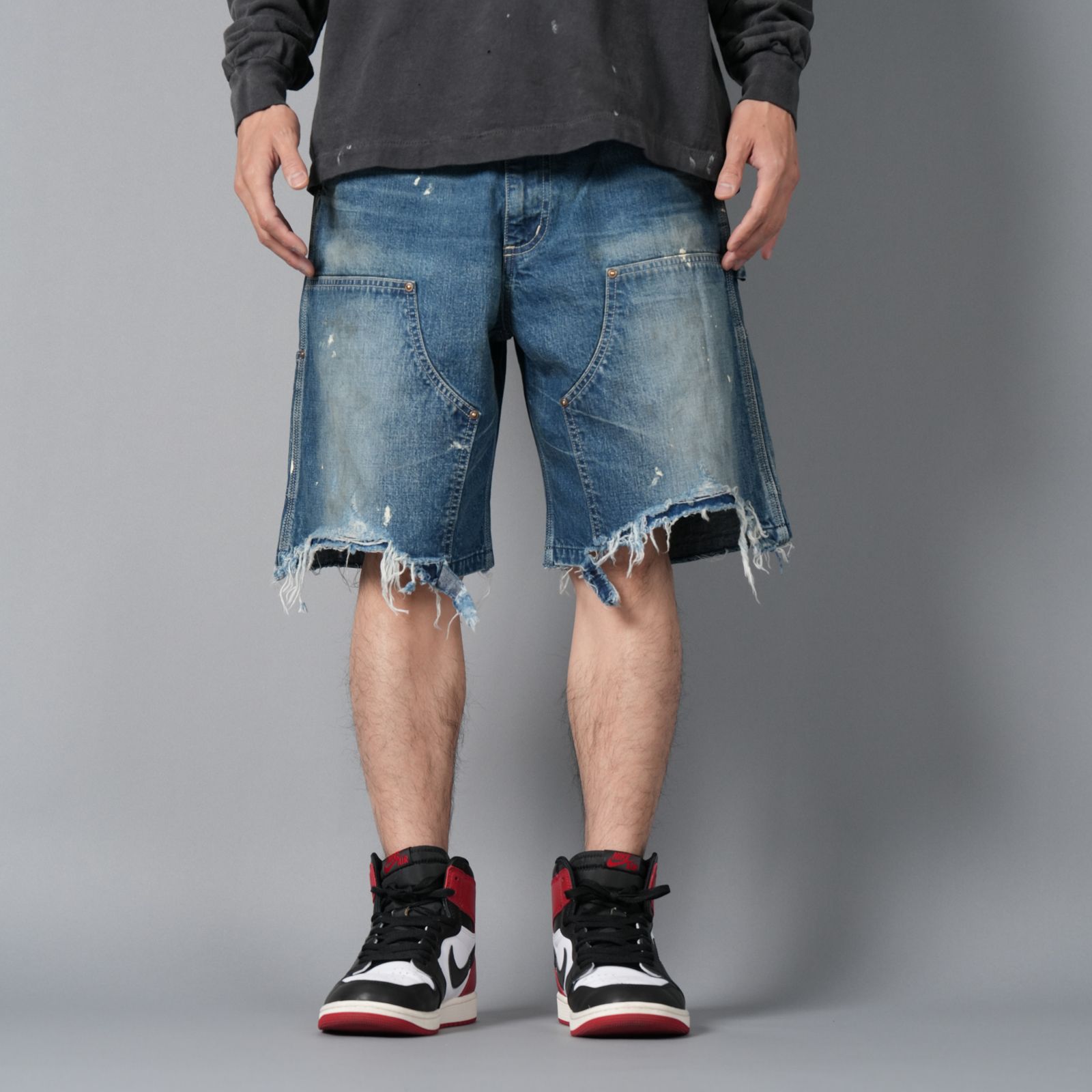 【ラスト1点】SM-HR8-0000-073 / DOUBLE KNEE SHORTS / BLUE / ダブルニーショーツ (ブルー)