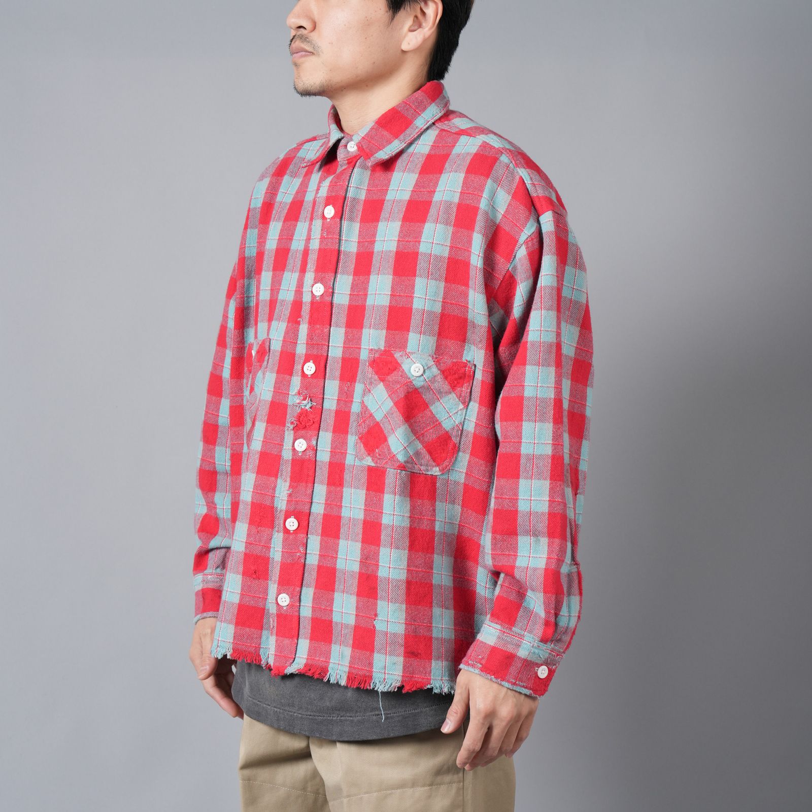 ©SAINT M×××××× - 【ラスト1点】SM-YS8-0000-023 / FRNL CHECK SHIRTS / ネルシャツ (レッド) |  Confidence