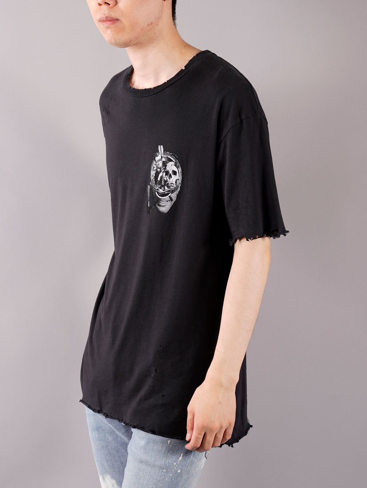 【限定品】FLARES N SLIPPERS / Tシャツ (ブラック) ダメージ加工 河村康輔