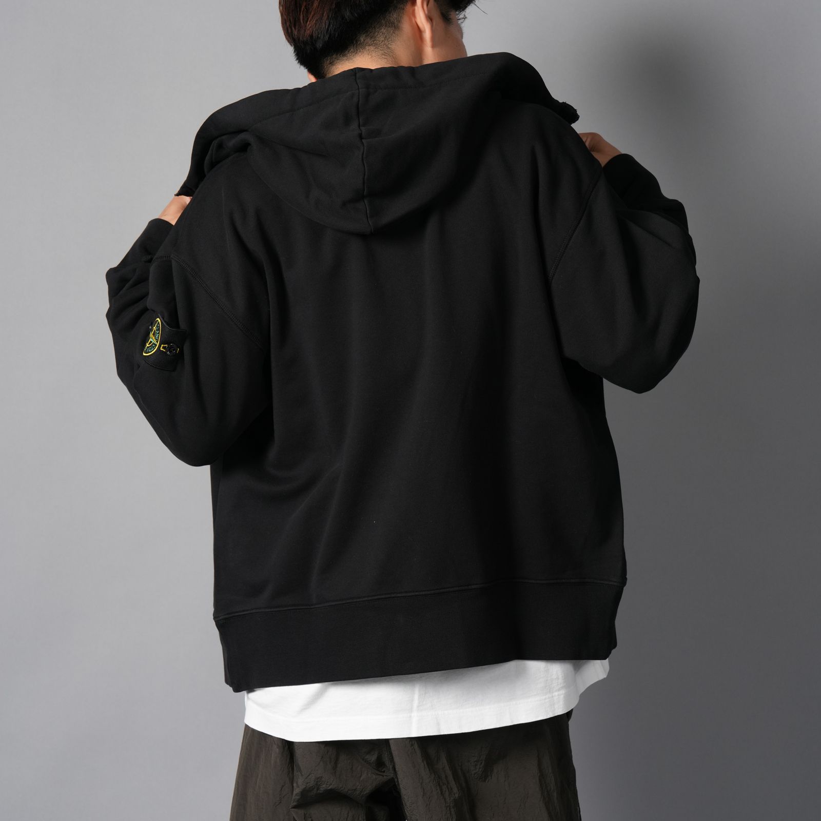 6100009 ORGANIC COTTON FLEECE / コットンフリース / ジップパーカー (ブラック)