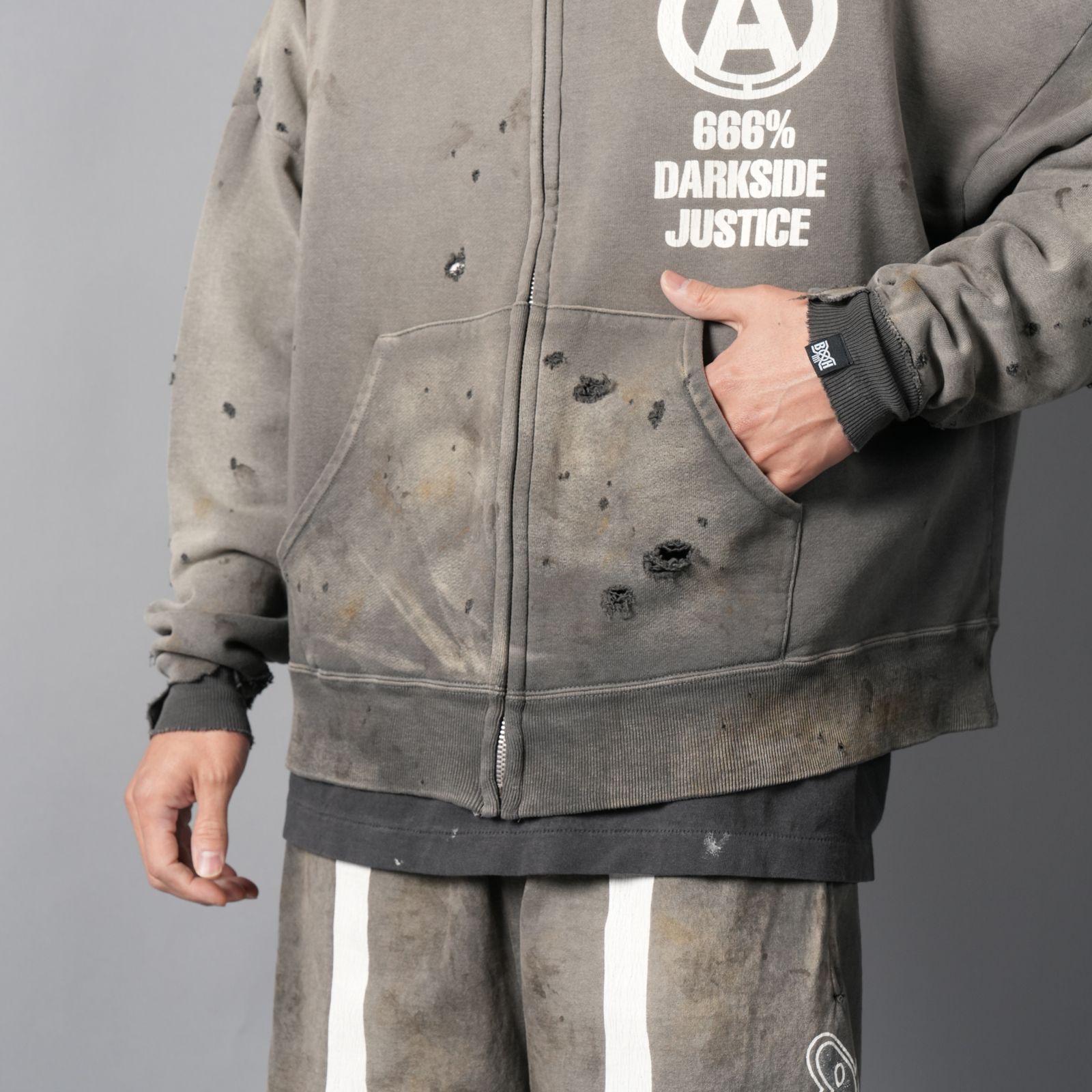 【コラボ】SM-MK8-0000-C32 / BH_ZIP HOODIE / SNT HUNTER / CHA / ジップフーディー(ブラック)