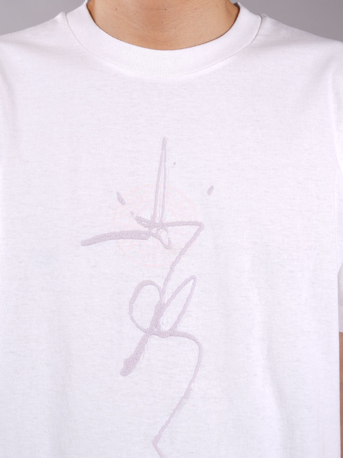 COTTON JERSEY 30/1 'INK ONE’ PRINT_ GARMENT DYED / プリント Tシャツ (コットンジャージー) / ホワイト / ガーメントダイ