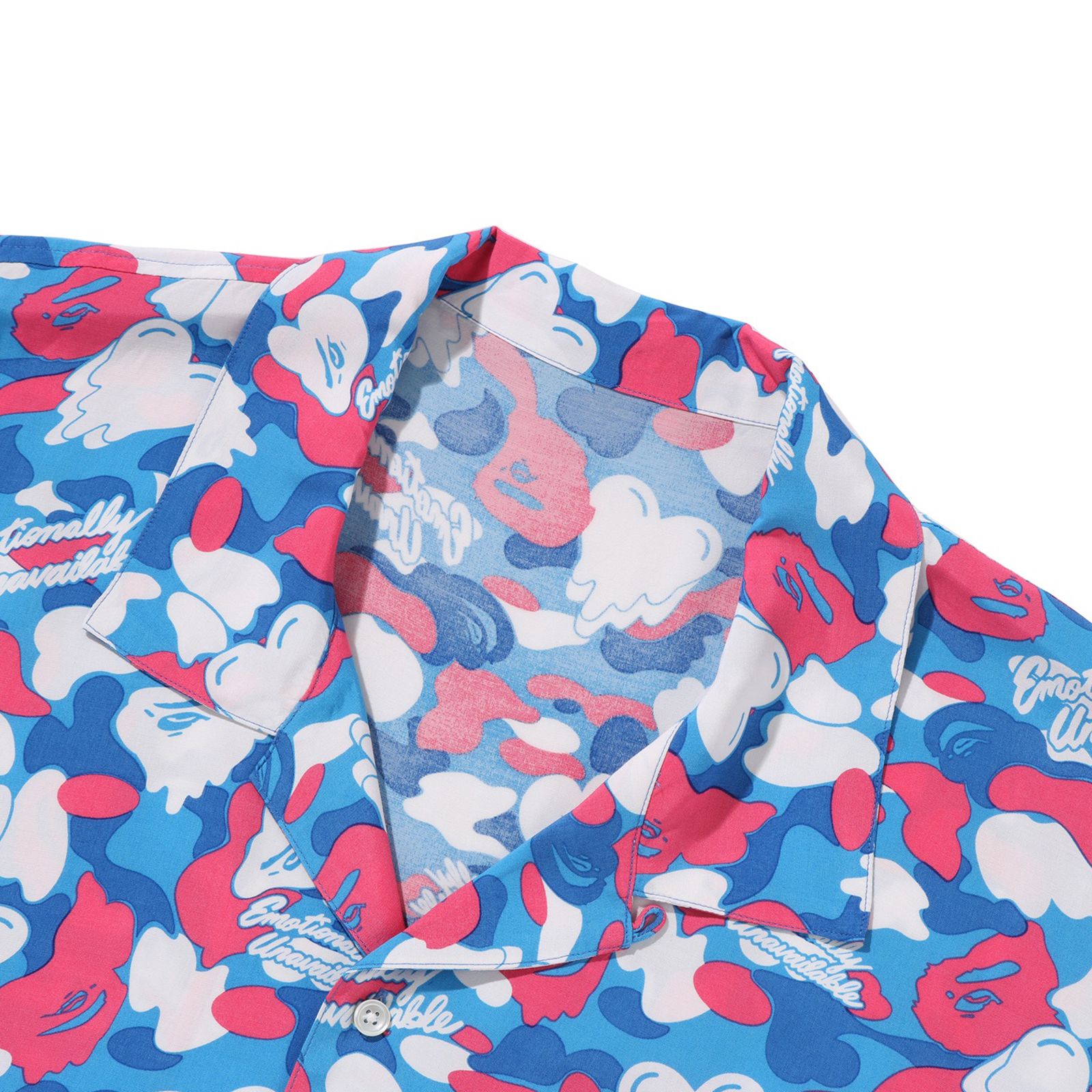 【コラボ】EU-MK8-0000-C03 / EU APE ALOHA SHIRT / BLUE / シャツ (ブルー)