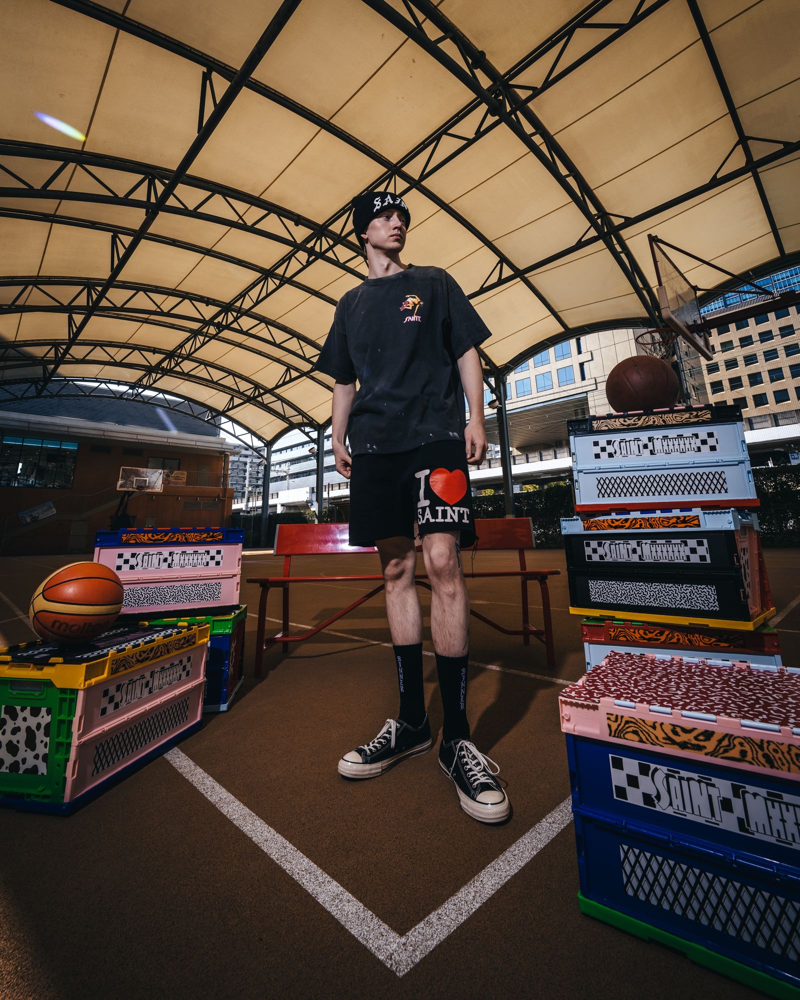 【残りわずか】SM-MK8-0000-007 / SS T-SHIRT / SKATE / BLACK /  Tシャツ  (ブラック)