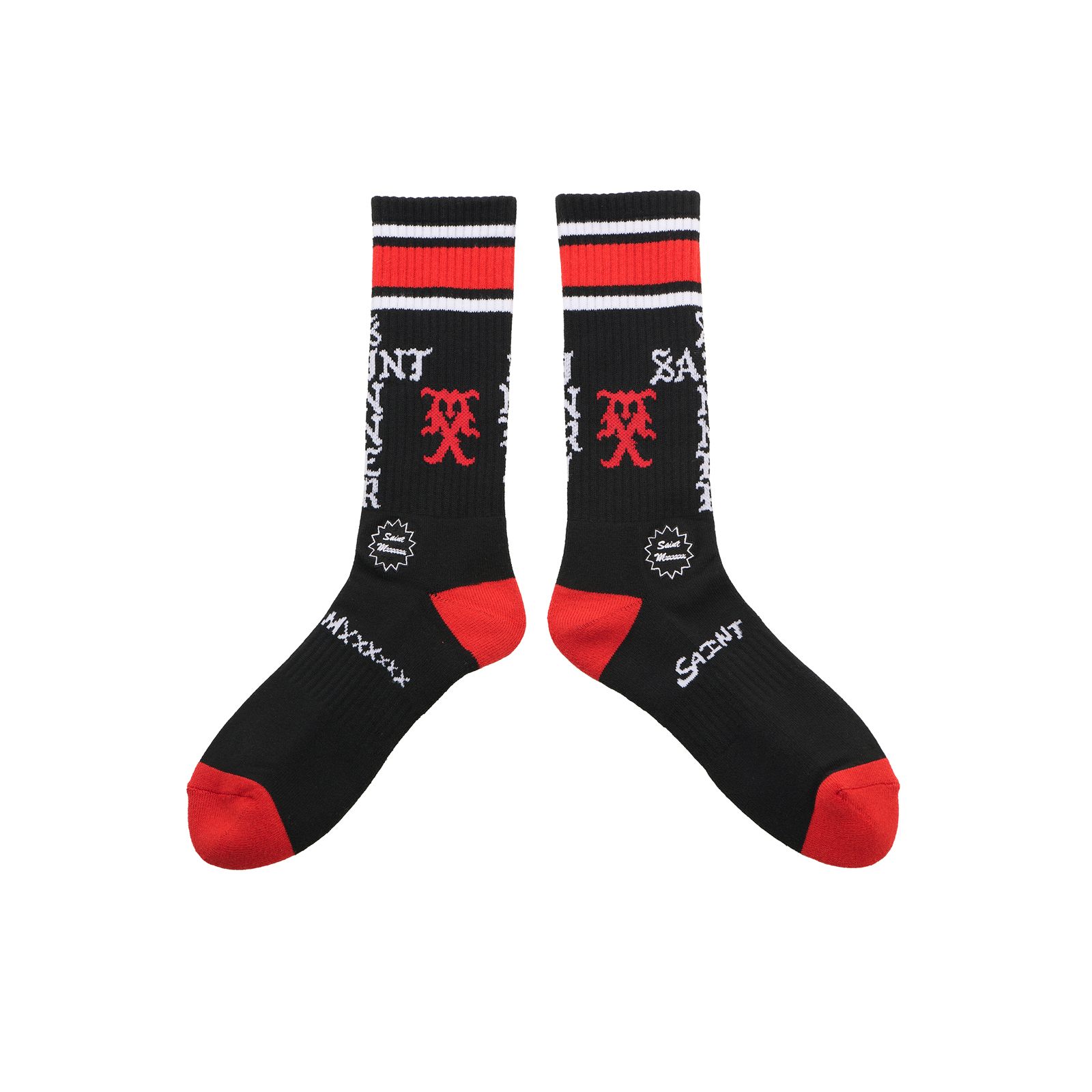 SM-HR1-0000-112 / SOCKS / SINNER / BLACK+RED / ソックス (ブラック/レッド)