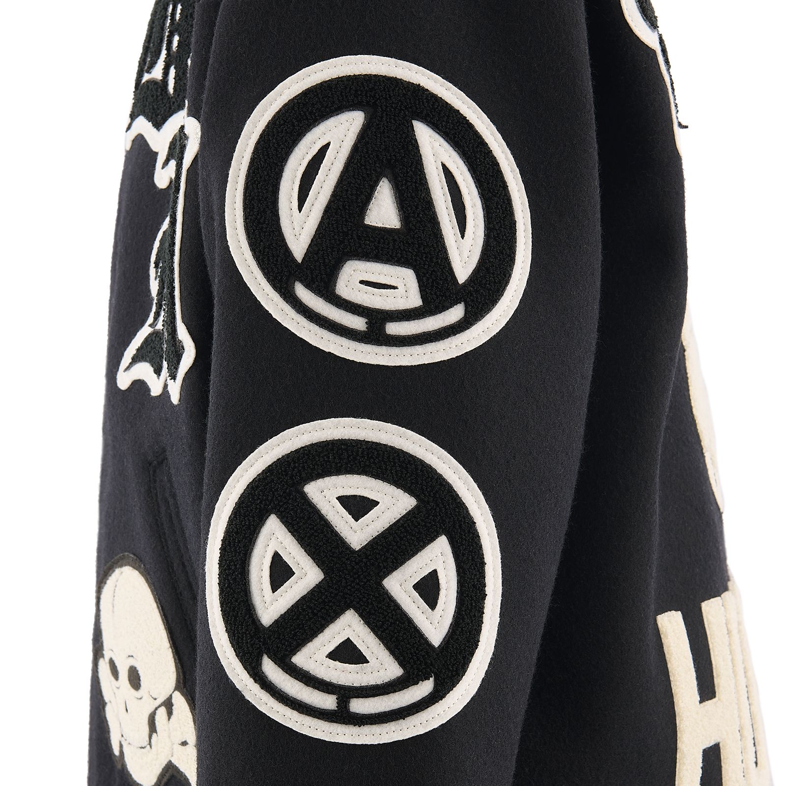 【コラボ】SM-MK8-0000-C34 / BH_VARSITY JKT / SNT HUNTER / BLK / スタジャン (ブラック)