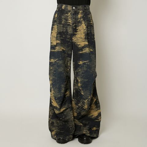 【ラスト1点】DESIGN TROUSERS / デザイン トラウザー / デニムパンツ (インディゴベージュ) TA25AW-PT040 TAAKK