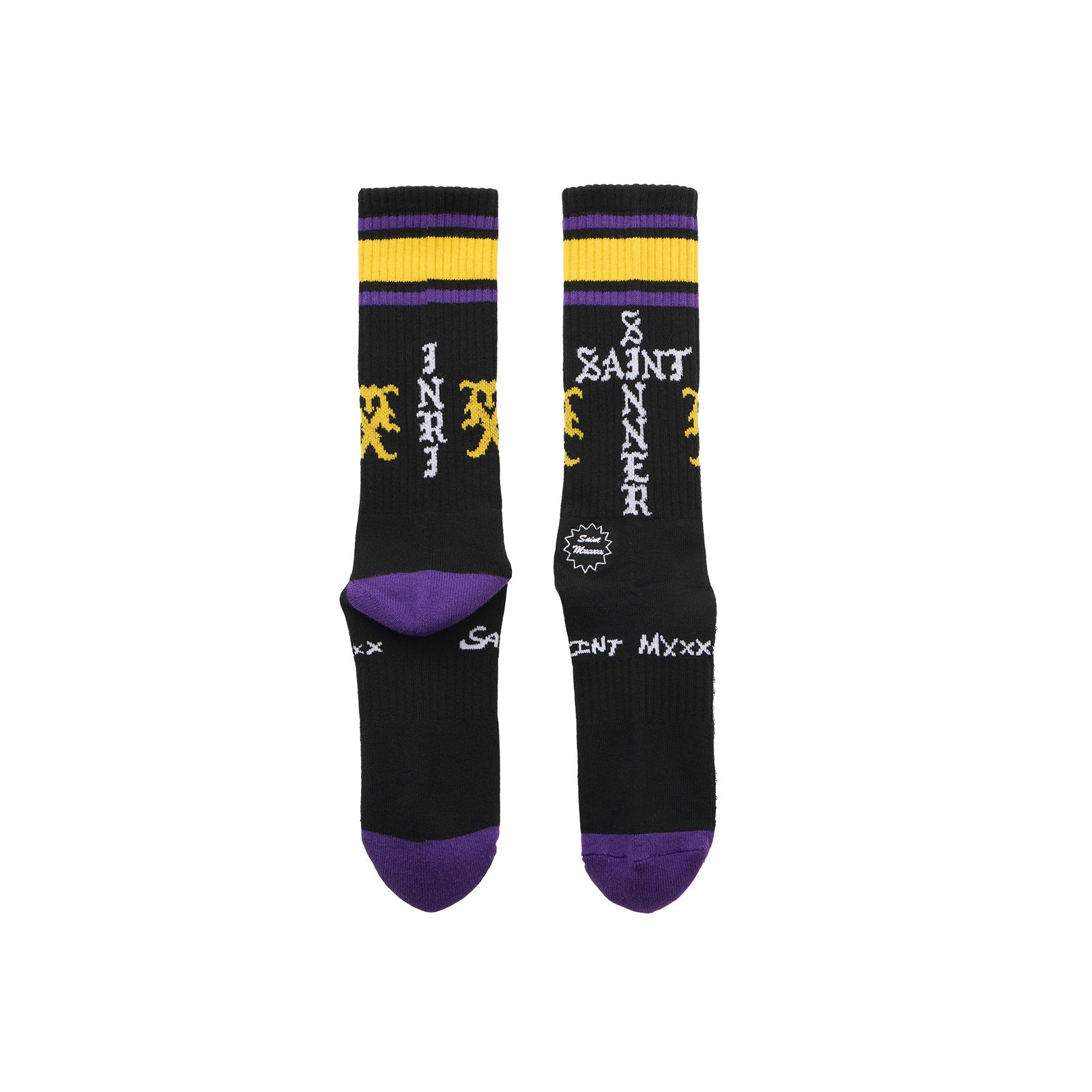 SM-HR1-0000-111 / SOCKS / SINNER / BLACK+PURPLE / ソックス (ブラック/パープル)