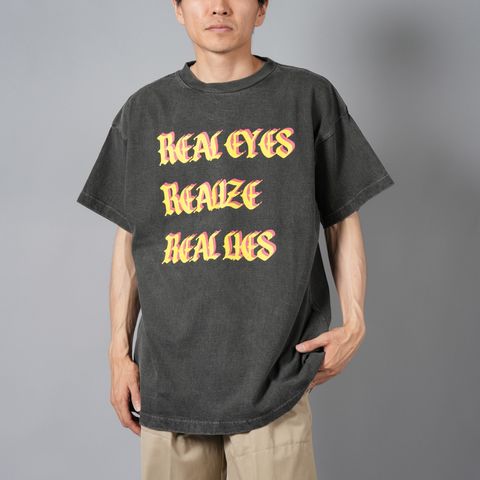 【ラスト1点】PRINTED TEE SHIRTS "REALIZE" / Tシャツ (ブラック)