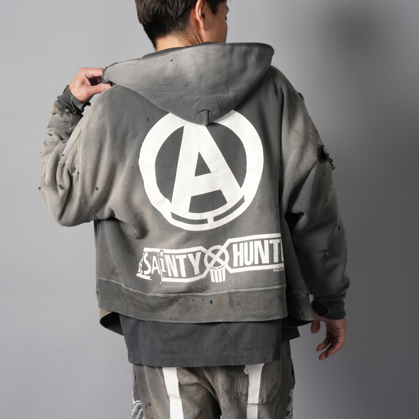 【コラボ】SM-MK8-0000-C32 / BH_ZIP HOODIE / SNT HUNTER / CHA / ジップフーディー(ブラック)