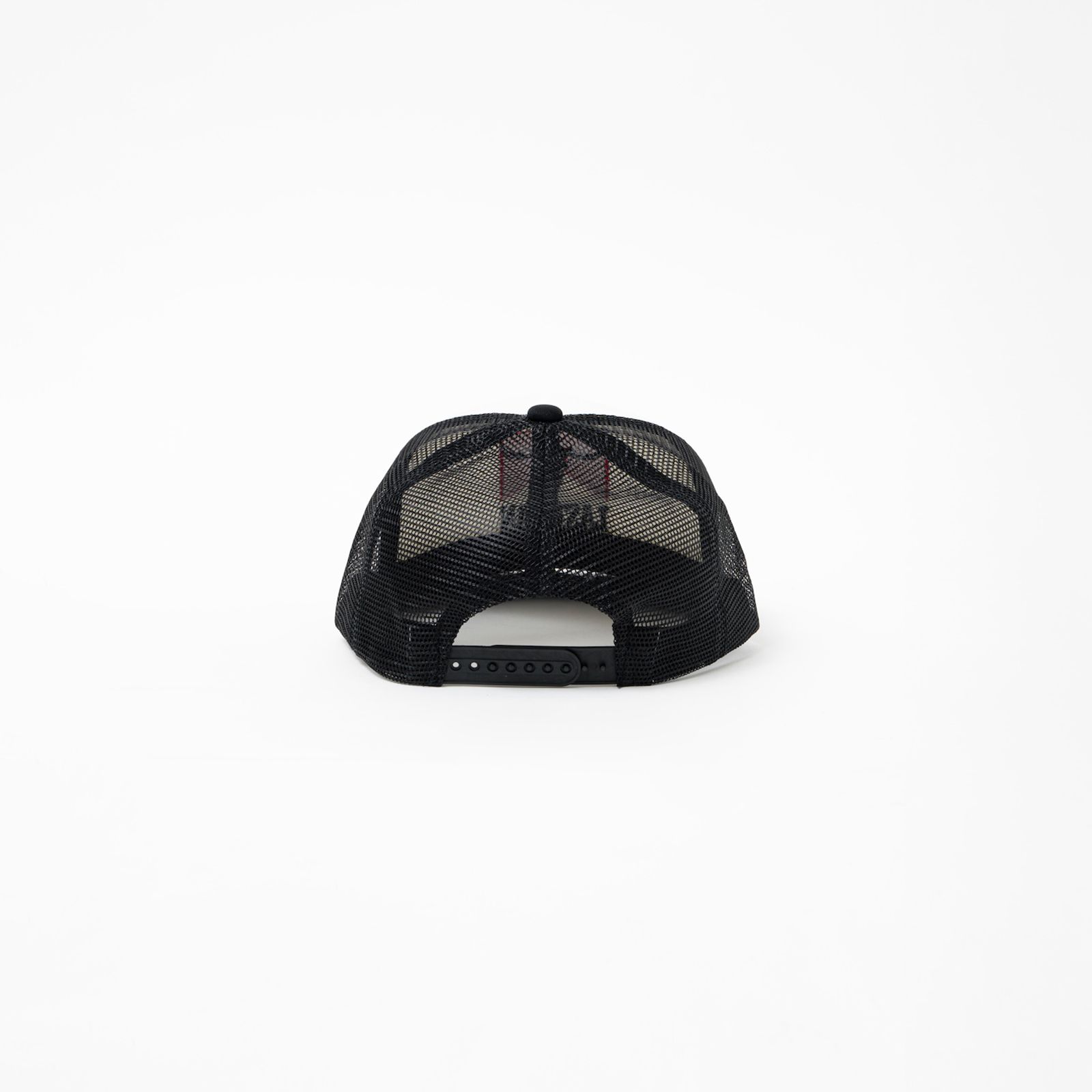 【ラスト1点】EMBROIDERED TRUCKER CAP "TABACO" / トラッカーキャップ・メッシュキャップ (ブラック)