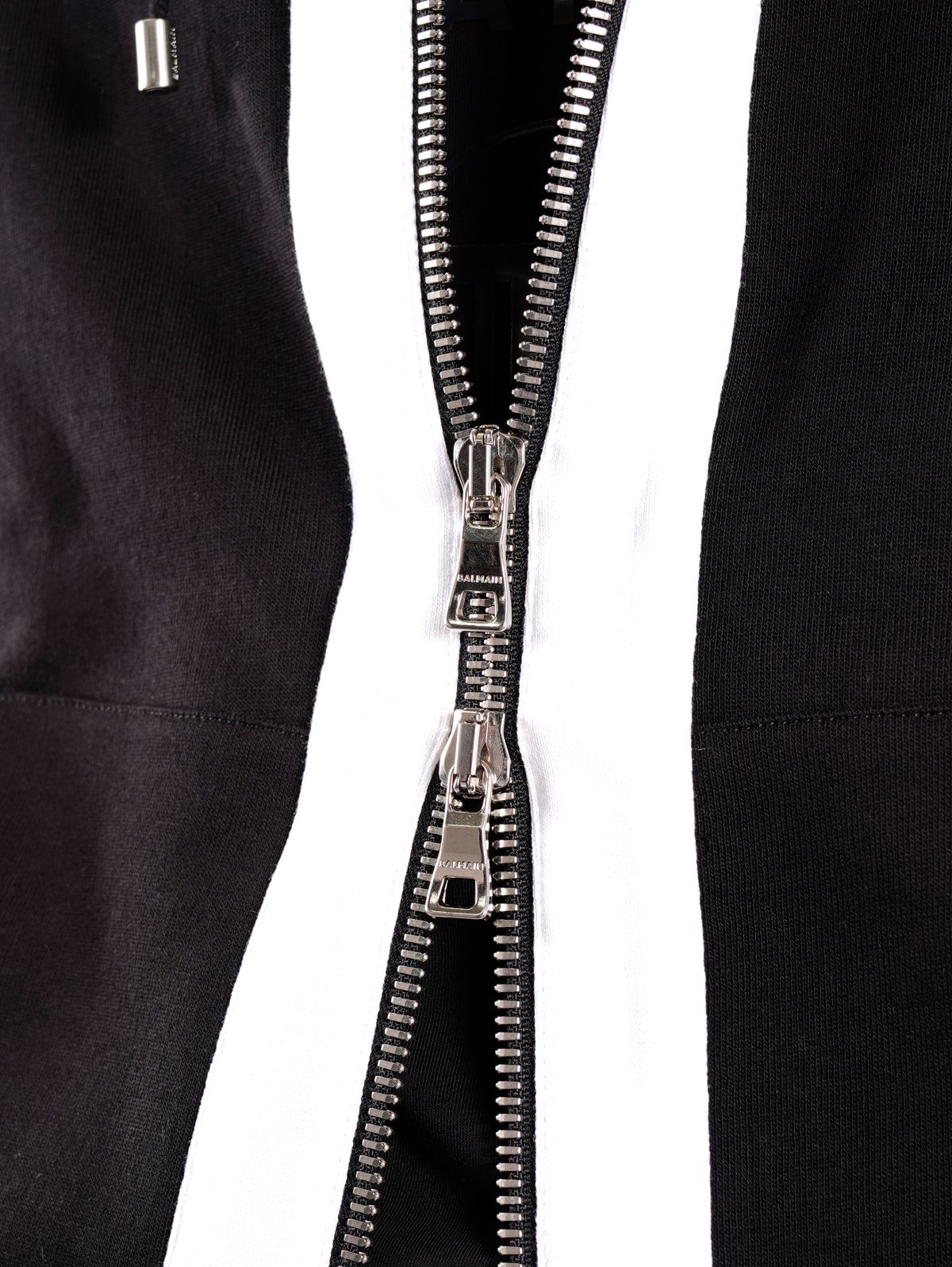 【ラスト1点】BH2-HOODIE-BALMAIN RIBBED / スウェット フーディー (パーカー) / ブラック / メンズ