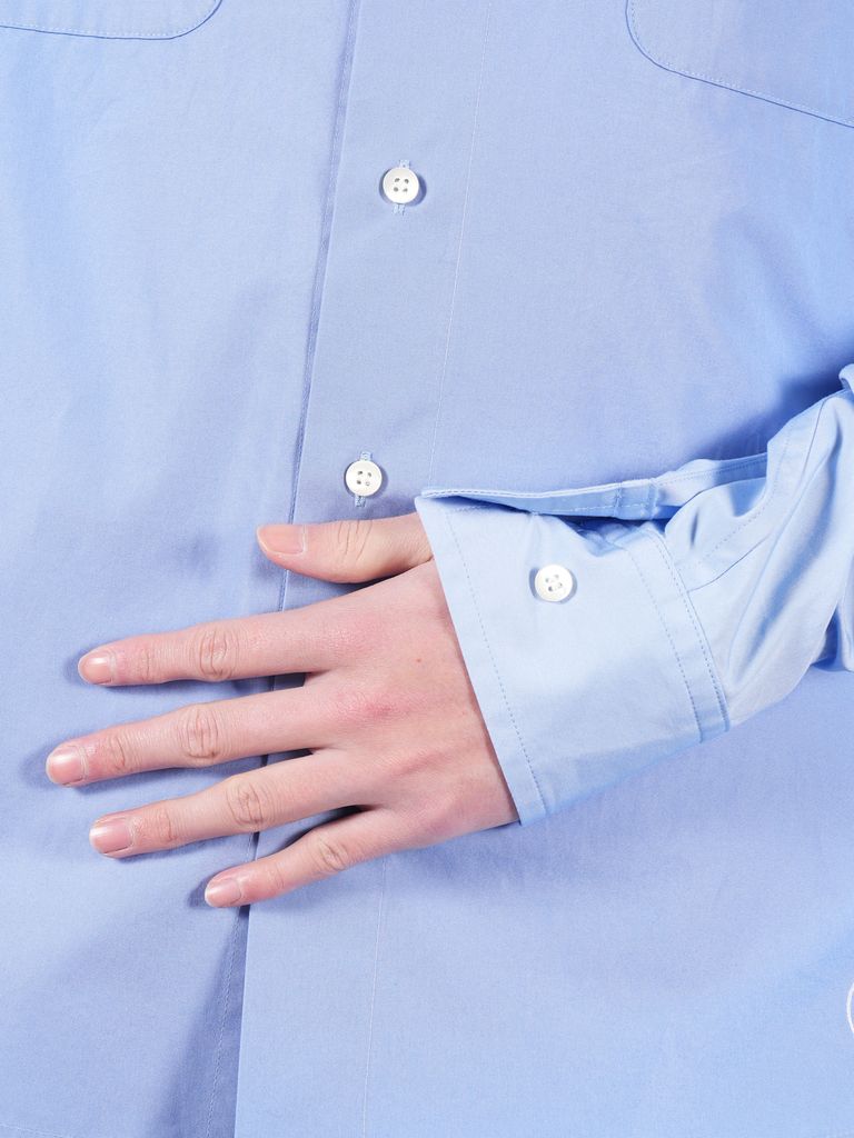 FACETASM - 【ラスト1点】 ZIPPED PLAIN SHIRT / 長袖シャツ / ブルー 