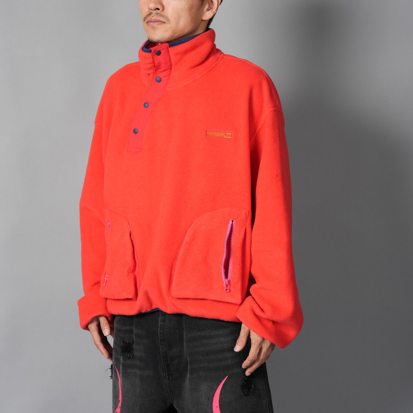 FLOWING FLEECE SWEAT / フローイング フリース スウェット  (レッド)