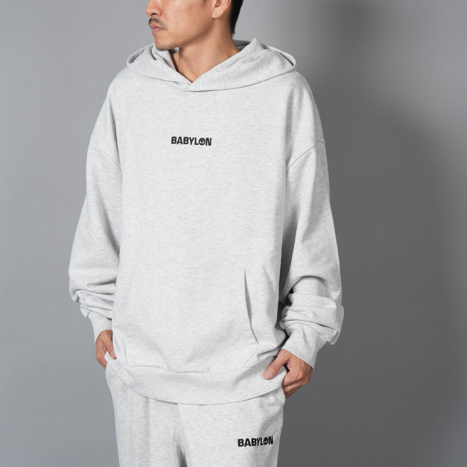 SHOP HOODIE / ショップフーディー  (ライトアッシュヘザー)