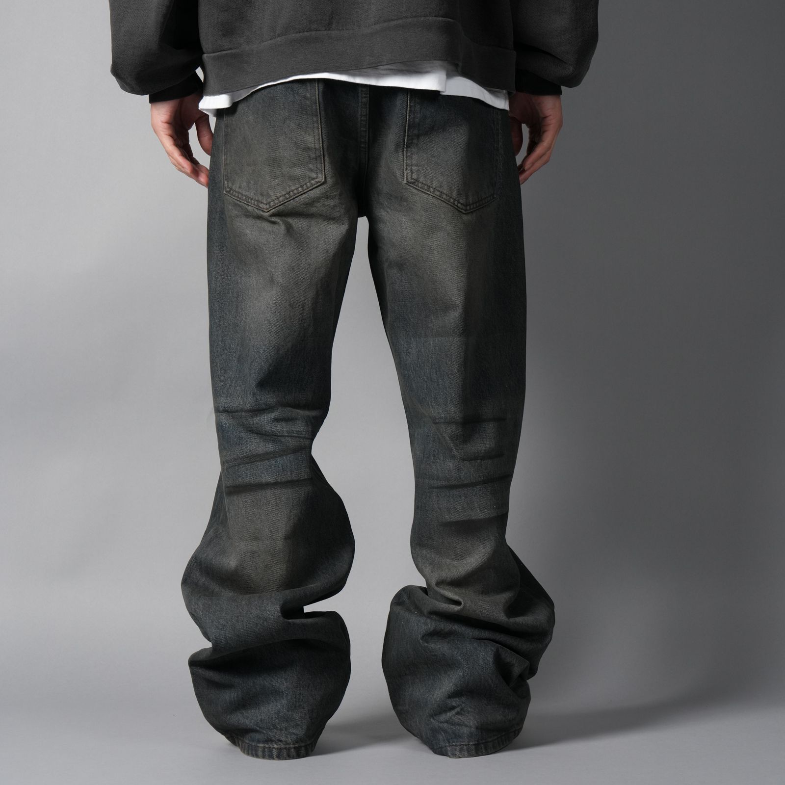 LAX, straight cut denim (junkyard) / デニムパンツ (ウォッシュドブルー)
