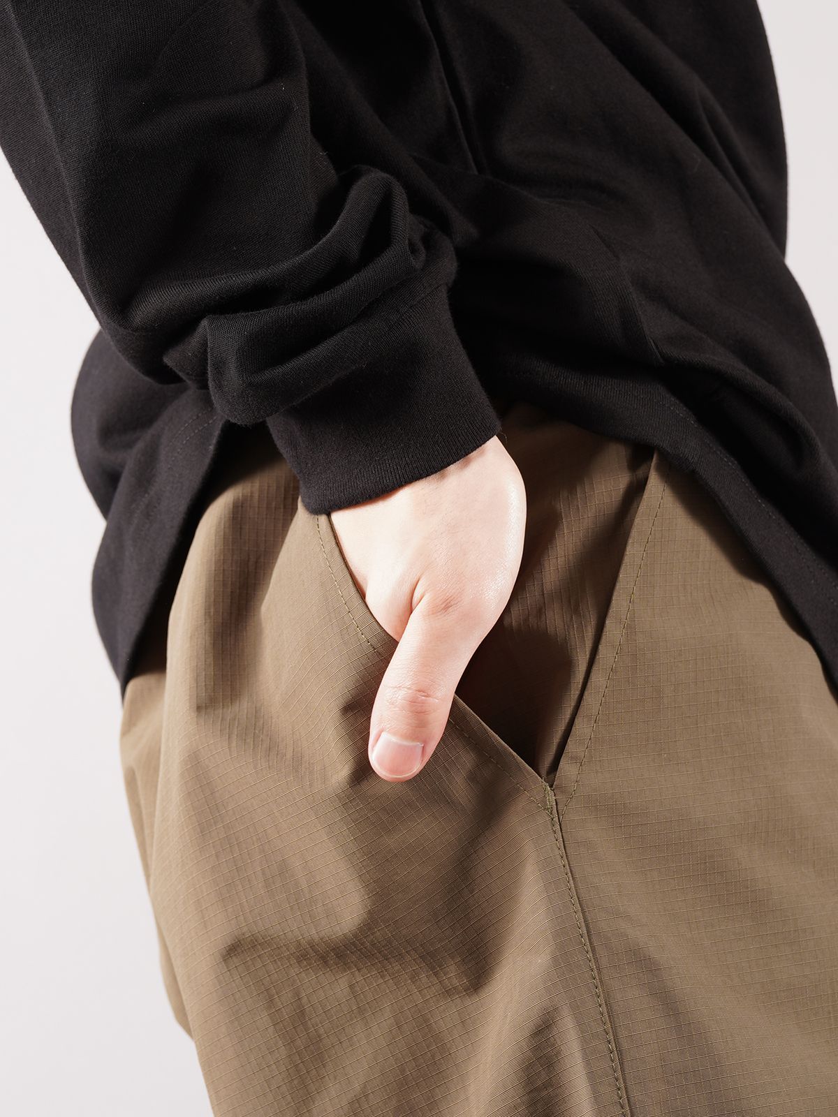 ラスト1点 / BUCKLE RIPSTOP PANTS / バックル リップストップ パンツ (グリーン)
