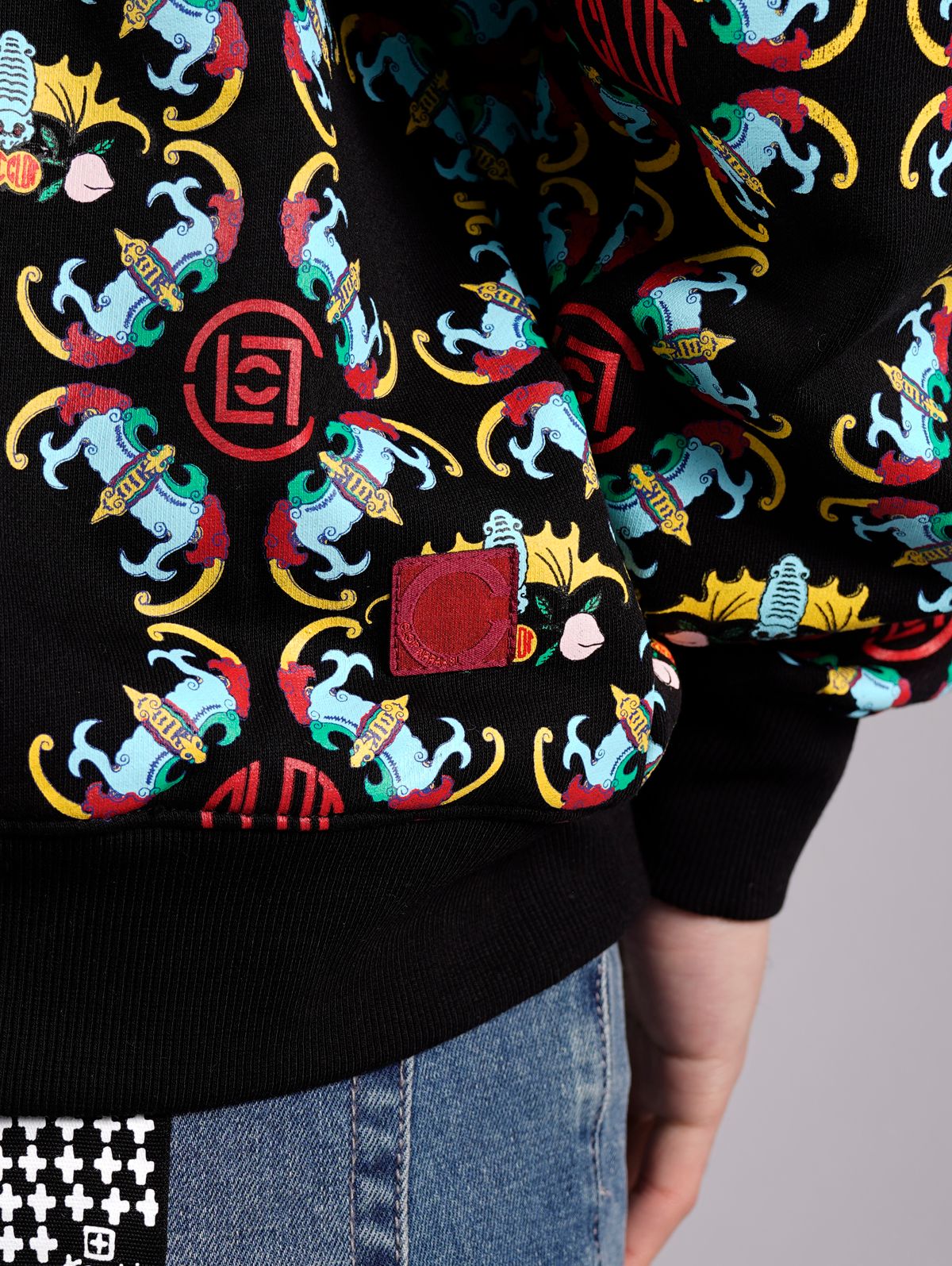 ラスト1点 / CHINESE PRINT HOODIE / チャイニーズ プリントフーディー (ブラック)