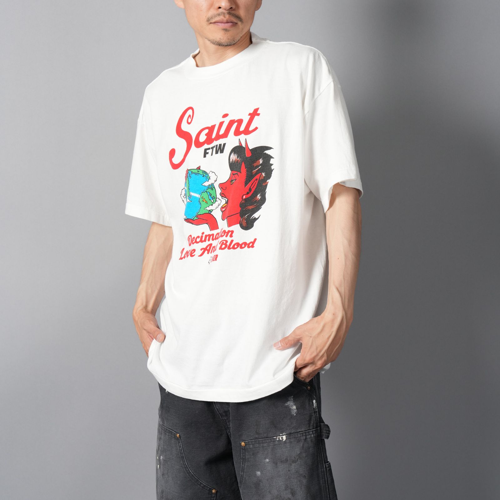 SM-HR1-0000-023 / SS TEE / SAINT DEVIL / WHITE / Tシャツ (ホワイト)