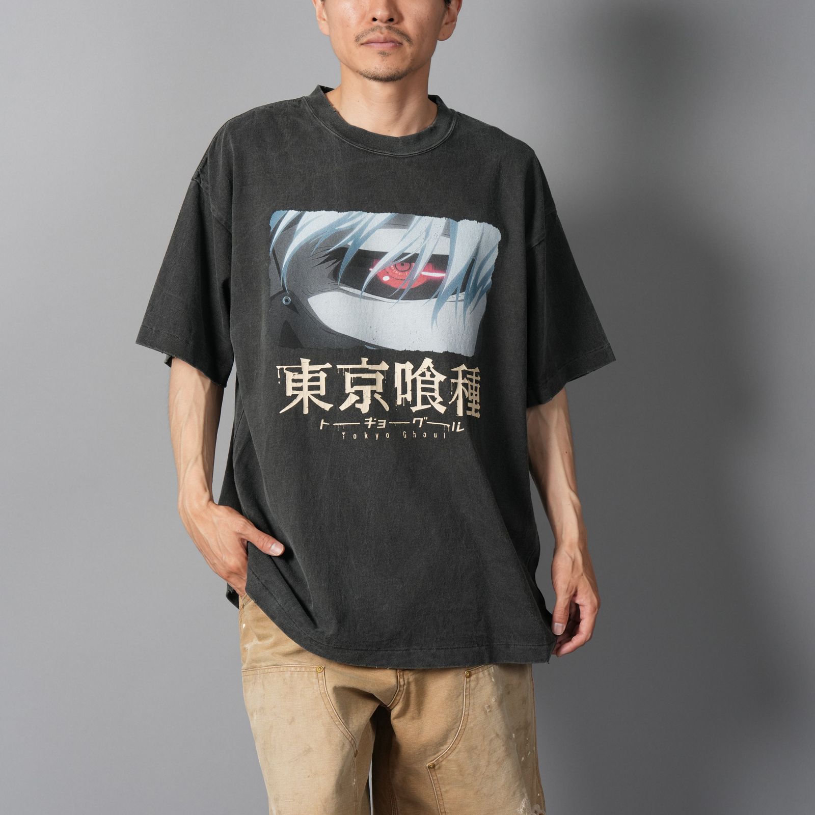 【残りわずか】[東京喰種]  TTGM25SM004 / S/S T-Shirt  (KANEKI BACK BORN)  / Tシャツ (ブラック)