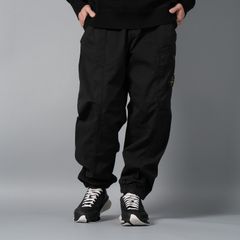【残りわずか】3100016 / SUPIMA® COTTON TWILL STRETCH-TC GARMENT DYED / ストレッチコットン カーゴパンツ  [ガーメントダイ][ルーズフィット][ストレッチ入り]  (ブラック)