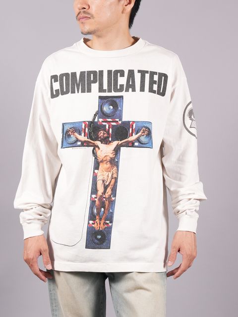 【限定】SM-A23-0000-C19 / KK_LS TEE / COMPLICATED / ロンT / カットソー (ホワイト)