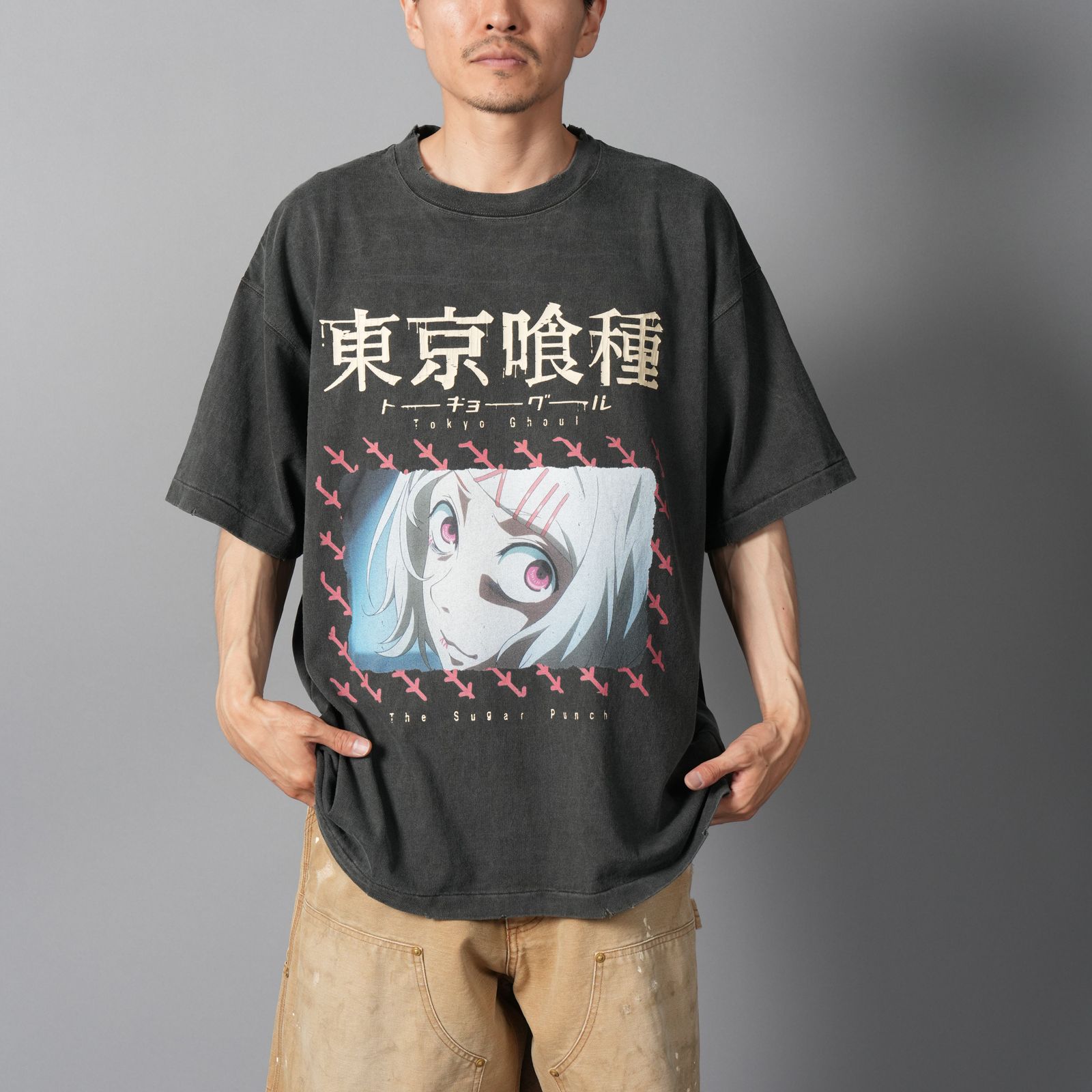 [ PUNCHLINE]★25SS★韓国人気★NAIVE CHECK SHIRTS THE SUGAR PUNCH - 【残りわずか】[東京喰種] TTGM25SM009 / S/S