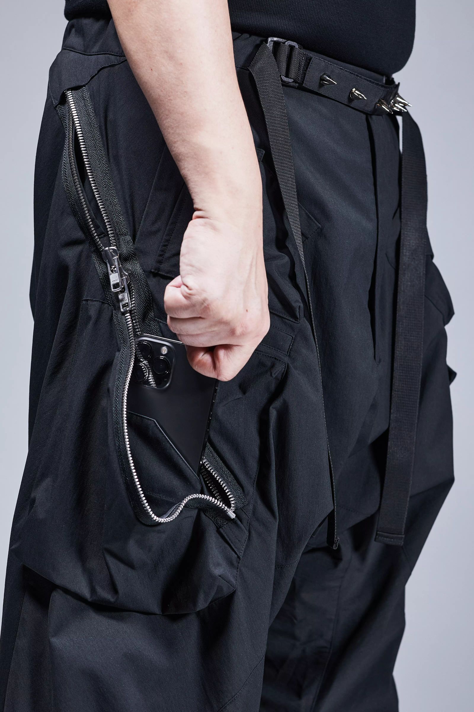 【ラスト1点】P30AL-E / Encapsulated Nylon Ultrawide Drawcord Cargo Trouser Gen. 1 / ナイロン ウルトラワイド ドローコード カーゴトラウザー [ウルトラワイドフィット](ブラック)