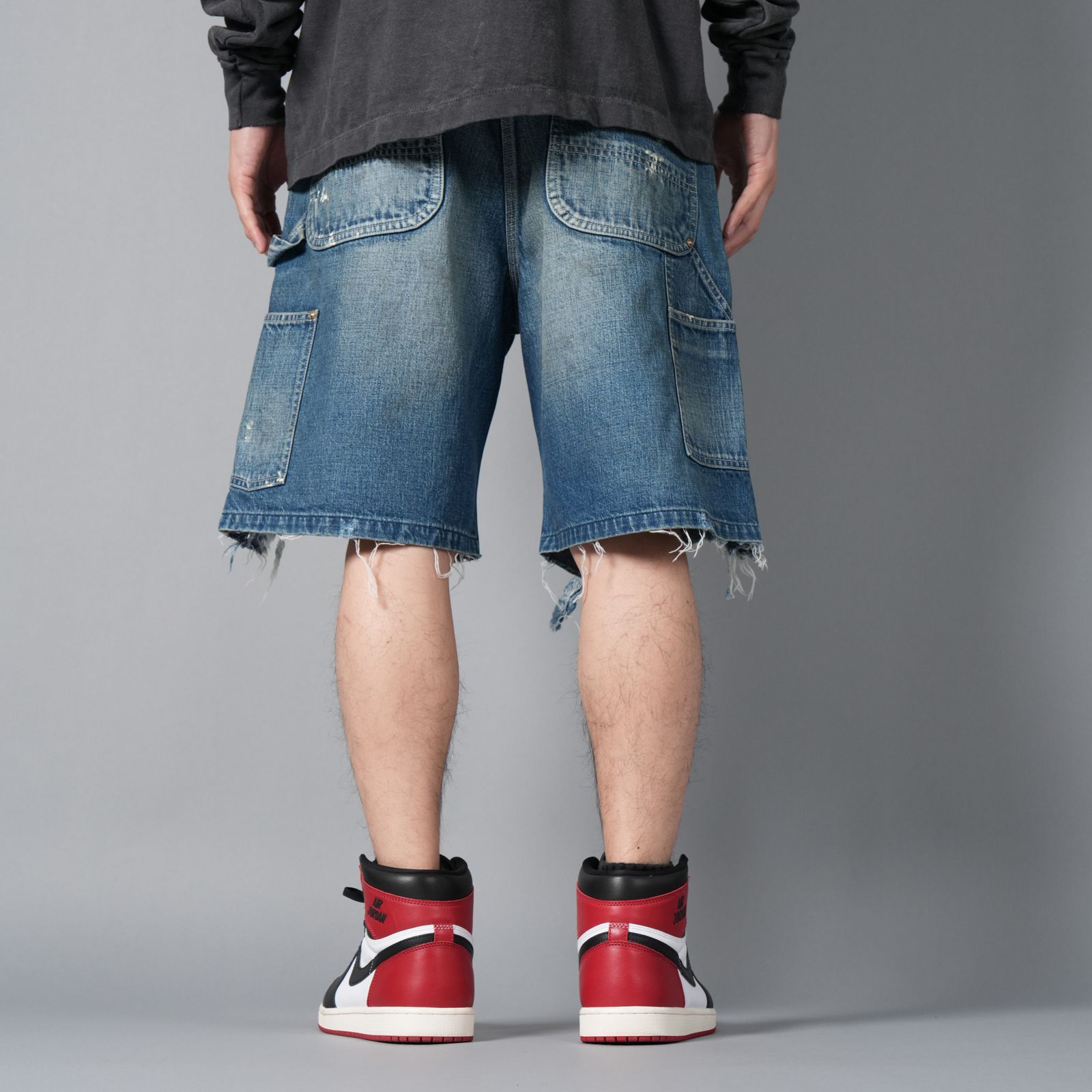 【SAINT MICHAEL】DOUBLE KNEE SHORTS / BLUE SM-HR8-0000-073 SAINT M×××××× - 【ラスト1点】SM-HR8-0000-073 / DOUBLE KNEE
