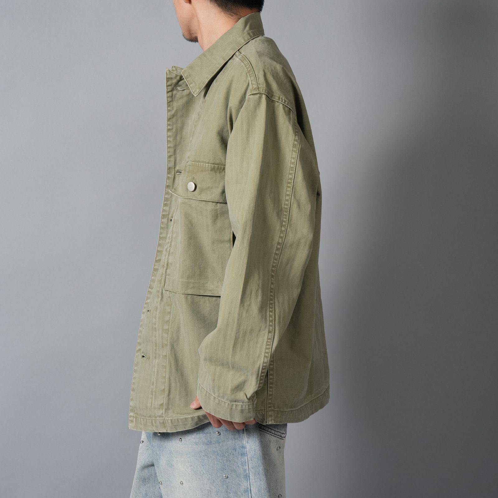 BEATNIK v2, button up / ミリタリージャケット (ミリタリーグリーン)