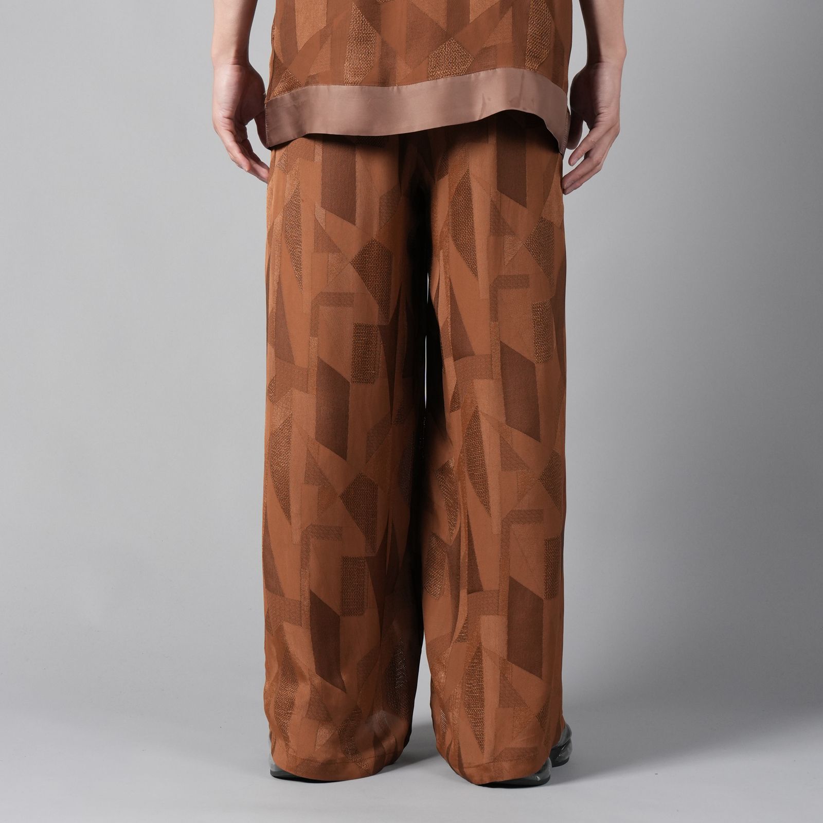【ラスト1点】RAYON CUPRA TROUSERS / レーヨン キュプラ トラウザーズ (ブラウン)