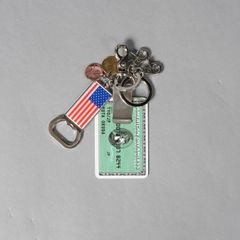 MONEY CLIP KEYRING (STELL) / マネークリップキーリング (シルバー/グリーン)